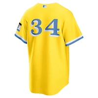 Maillot Nike David Ortiz pour homme, réplique du joueur retraité des Red Sox de Boston, City Connect, doré