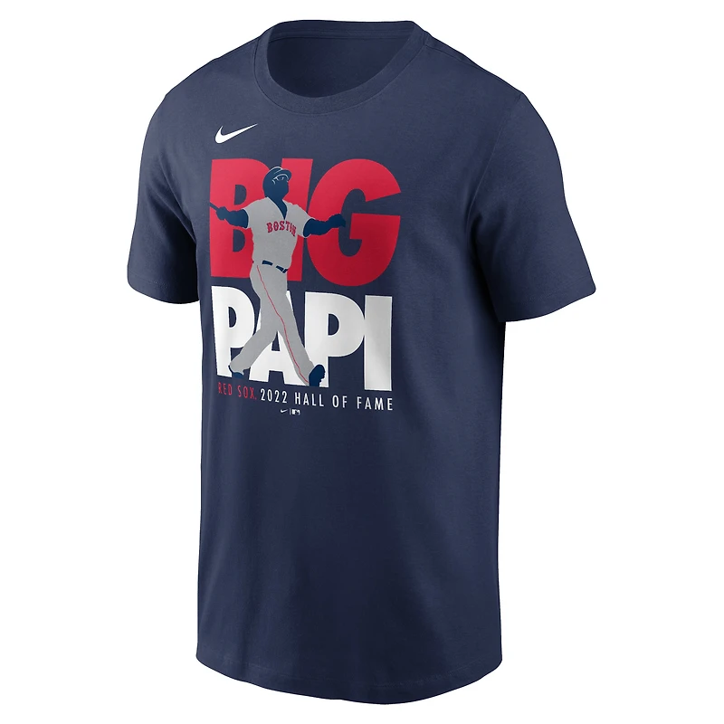 T-shirt essentiel Nike David Ortiz pour homme, bleu marine, Boston Red Sox 2022 Hall of Fame