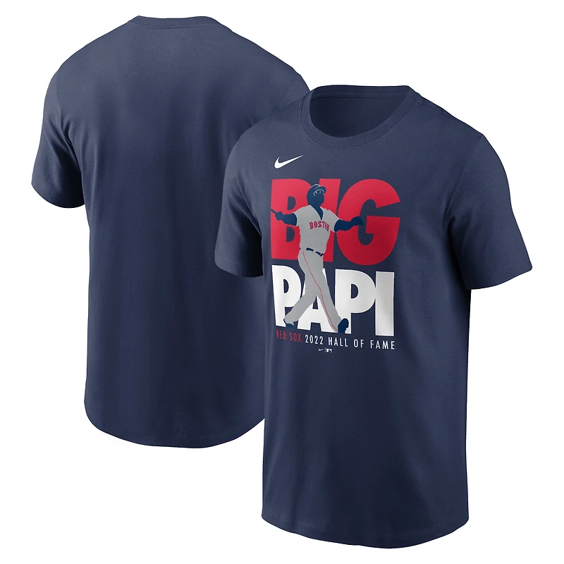T-shirt essentiel Nike David Ortiz pour homme, bleu marine, Boston Red Sox 2022 Hall of Fame