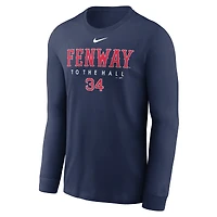 T-shirt à col ras du cou Fenway Hall of Fame des Red Sox Boston Nike David Ortiz pour homme