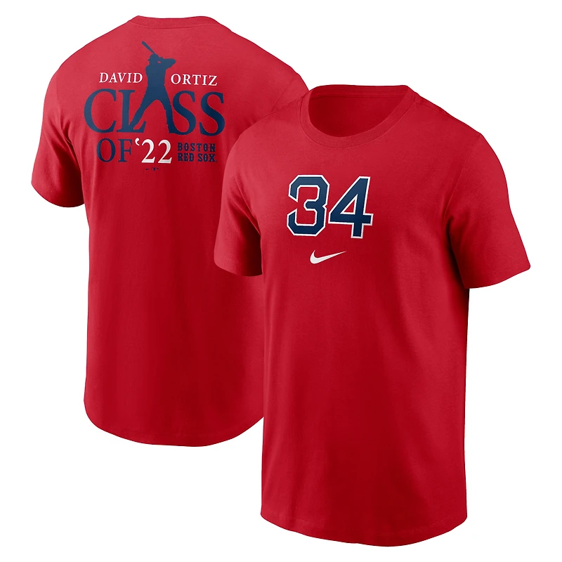 T-shirt essentiel Nike David Ortiz rouge Boston Red Sox 2022 Hall of Fame pour homme