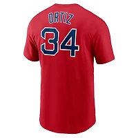 T-shirt Nike David Ortiz pour homme avec nom et numéro des Red Sox de Boston rouge
