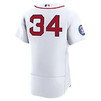 Maillot authentique domicile Nike David Ortiz blanc des Red Sox de Boston, modèle retiré 2022, avec écusson du Temple la renommée.