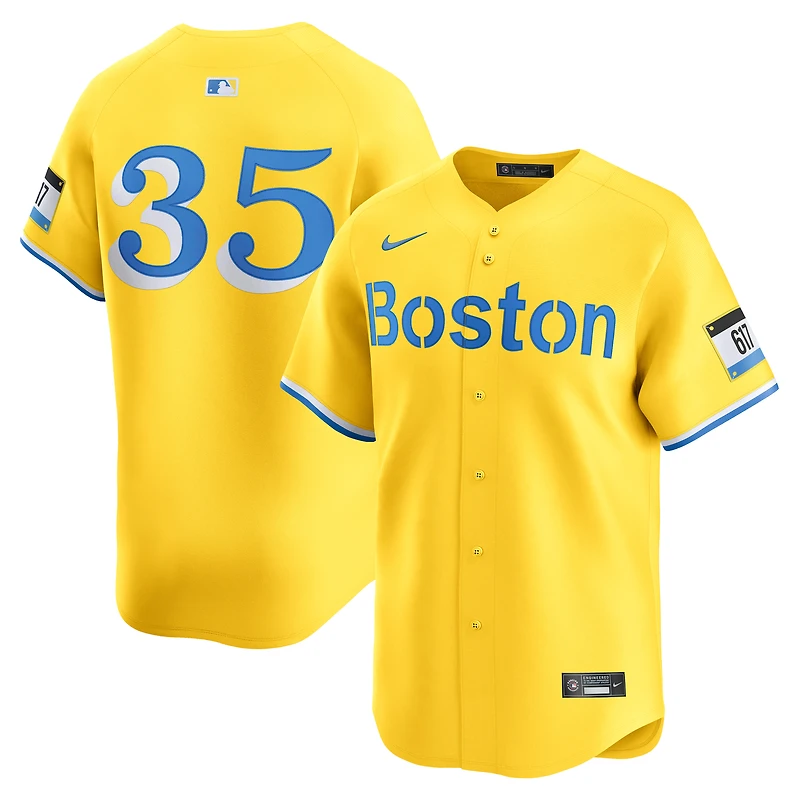 Men's Nike Garrett Crochet Gold Boston Red Sox Alternate Limited Jersey