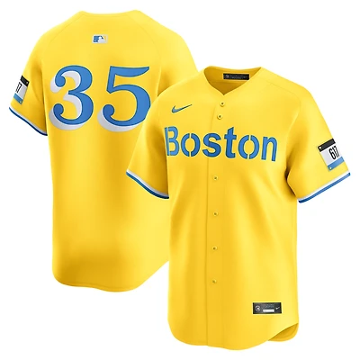 Men's Nike Garrett Crochet Gold Boston Red Sox Alternate Limited Jersey