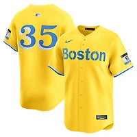 Men's Nike Garrett Crochet Gold Boston Red Sox Alternate Limited Jersey