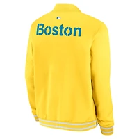 Men's Nike  Gold Boston Red Sox Authentic Collection City Connect Full-Zip Bomber Jacket