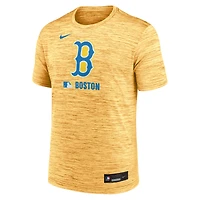 T-shirt Nike Gold Boston Red Sox Authentic Collection City Connect Velocity Dri-FIT pour homme