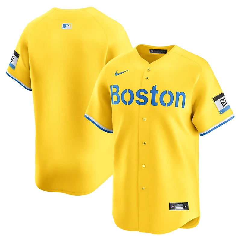 Men's Nike  Gold Boston Red Sox City Connect Limited Jersey