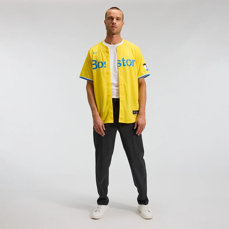 Men's Nike  Gold Boston Red Sox City Connect Limited Jersey