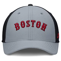 Casquette Nike Performance Flex gris/bleu marine Boston Red Sox Rise Swoosh pour homme