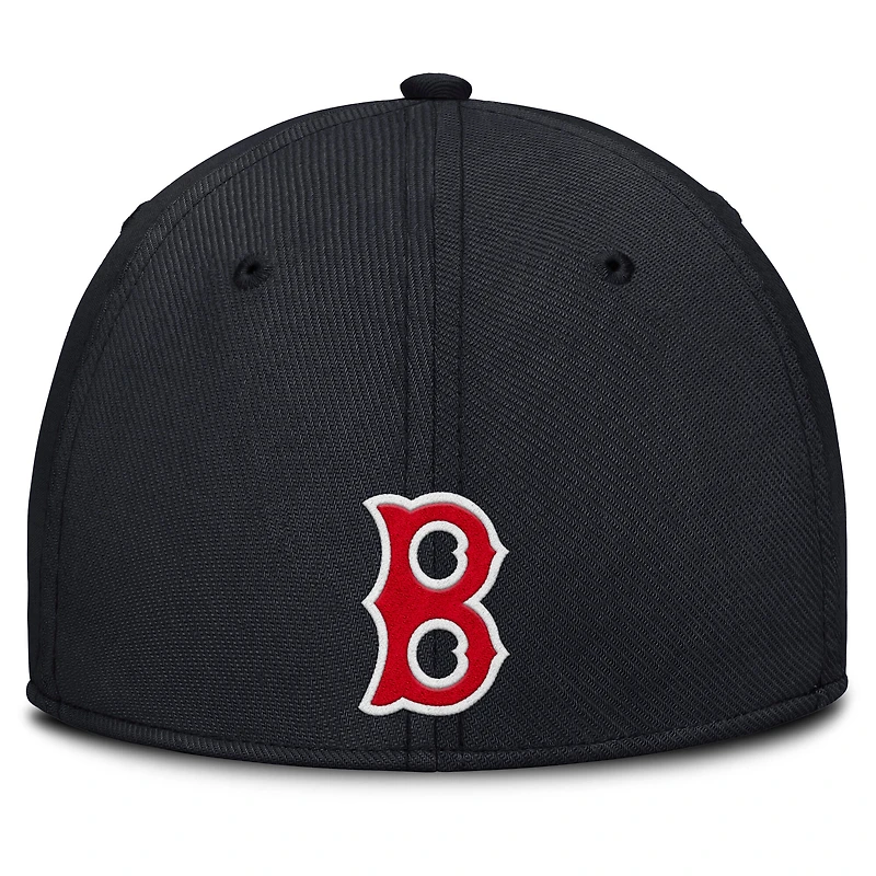 Casquette Nike Performance Flex gris/bleu marine Boston Red Sox Rise Swoosh pour homme