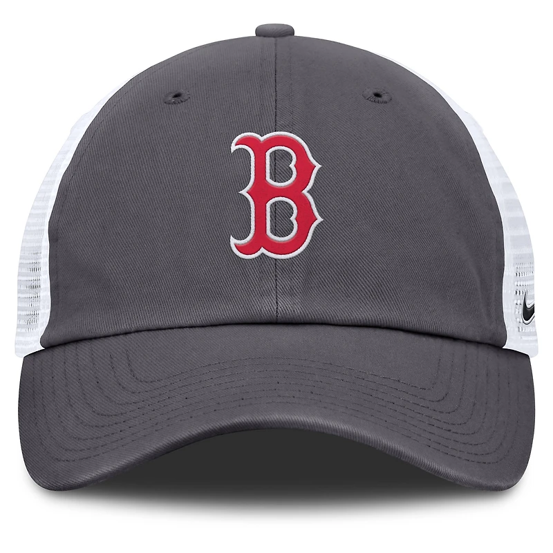 Casquette de camionneur ajustable Nike grise Boston Red Sox pour homme