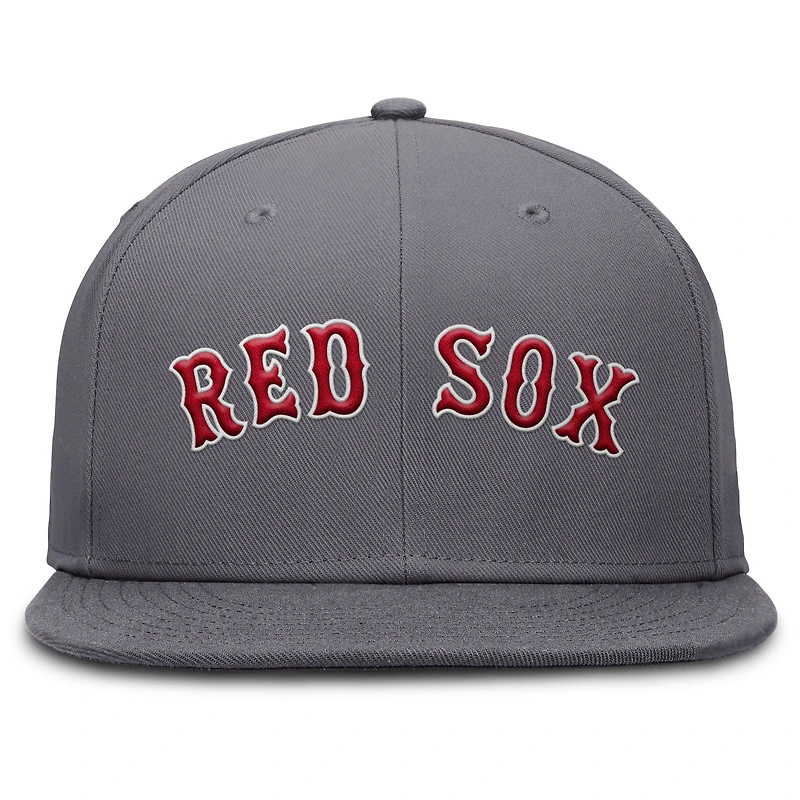 Casquette Nike True Fitted Boston Red Sox grise pour homme