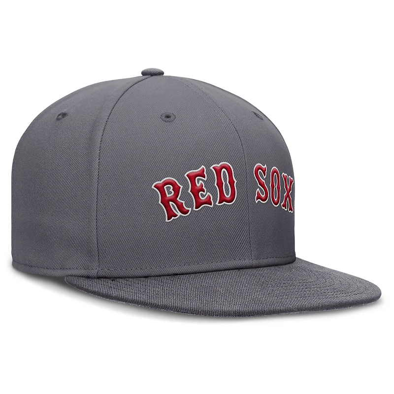 Casquette Nike True Fitted Boston Red Sox grise pour homme