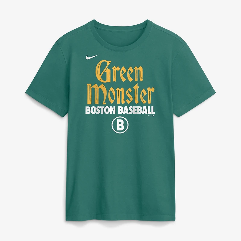 Men's Nike Green Boston Red Sox City Connect Handwriting Club T-Shirt