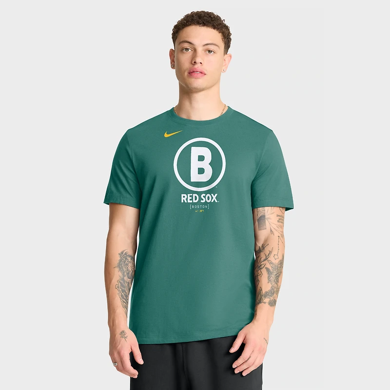 Men's Nike Green Boston Red Sox City Connect Large Logo T-Shirt