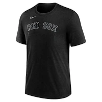 T-shirt Nike noir chiné pour homme avec logo tri-blend des Boston Red Sox