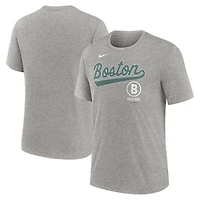 T-shirt Nike City Connect Performance Tri-Blend pour homme, anthracite chiné, Boston Red Sox 2025