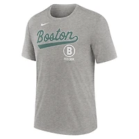 T-shirt Nike City Connect Performance Tri-Blend pour homme, anthracite chiné, Boston Red Sox 2025