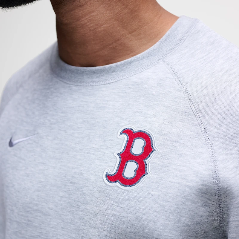 Sweat-shirt Nike Tech Fleece raglan pour homme, coloris charbon chiné, des Boston Red Sox