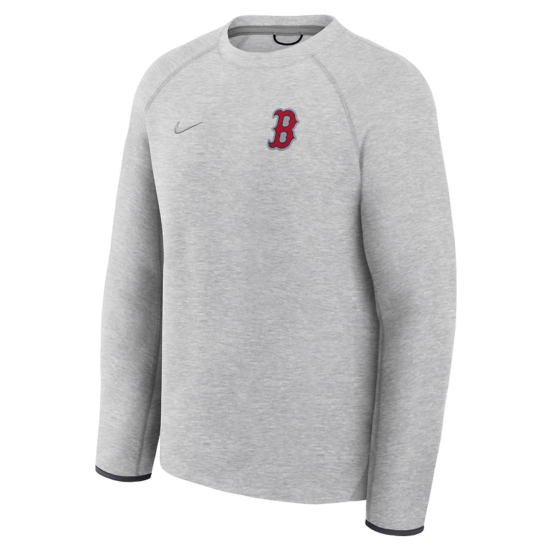 Sweat-shirt Nike Tech Fleece raglan pour homme, coloris charbon chiné, des Boston Red Sox