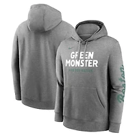 Sweat à capuche Nike City Connect Club 2025 gris chiné pour homme des Boston Red Sox
