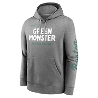 Sweat à capuche Nike City Connect Club 2025 gris chiné pour homme des Boston Red Sox