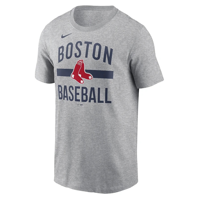 T-shirt Nike gris chiné Boston Red Sox pour homme