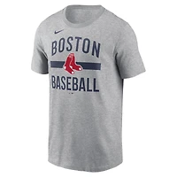 T-shirt Nike gris chiné Boston Red Sox pour homme
