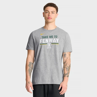 T-shirt Nike City Connect Stacked gris chiné pour homme, avec slogan de l'équipe
