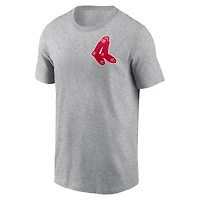 Men's Nike Heather Gray Boston Red Sox Cooperstown Collection Large Logo 2-Hit T-Shirt