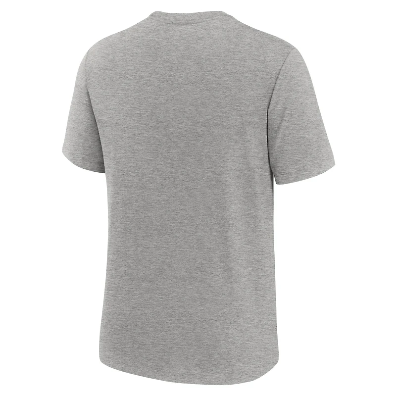 T-shirt Nike gris chiné rétro tri-blend pour homme, collection Cooperstown, Boston Red Sox