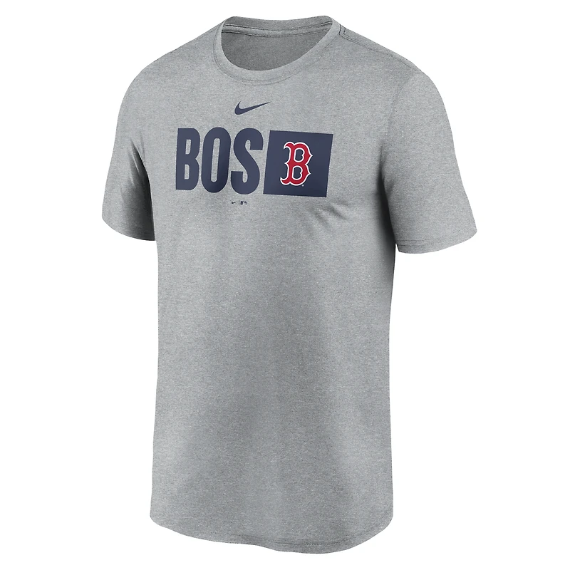 T-shirt Nike Tricode Legend Performance gris chiné des Boston Red Sox pour homme