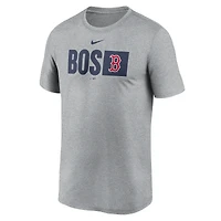 T-shirt Nike Tricode Legend Performance gris chiné des Boston Red Sox pour homme