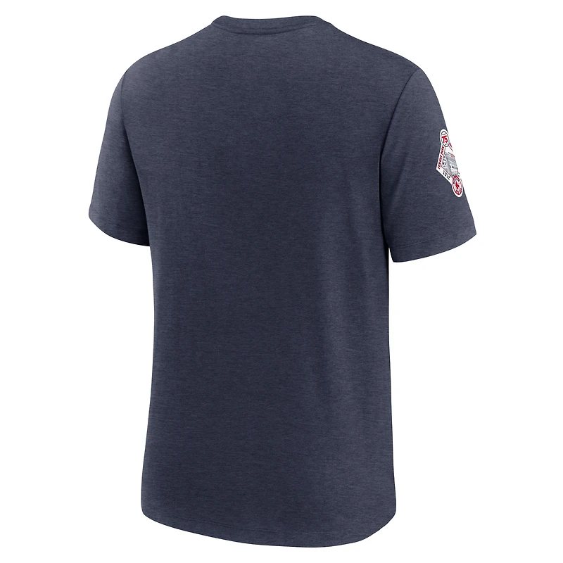 Men's Nike Heather Navy Boston Red Sox Cooperstown Collection Eras Tri-Blend T-Shirt