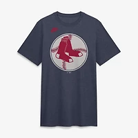 T-shirt Nike Heather Navy pour homme, logo Cooperstown des Boston Red Sox, mélange de trois matières