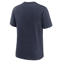 Men's Nike Heather Navy Boston Red Sox Logo Tri-Blend T-Shirt