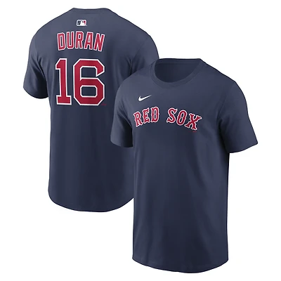 Men's Nike Jarren Duran Navy Boston Red Sox Home Name & Number T-Shirt