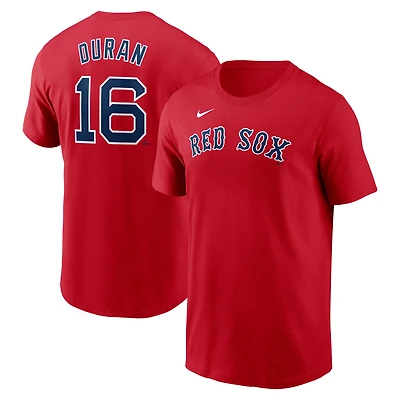 Men's Nike Jarren Duran Red Boston Sox Fuse Name & Number T-Shirt