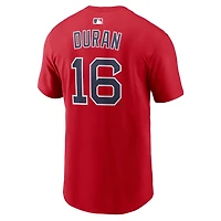 Men's Nike Jarren Duran Red Boston Sox Name & Number T-Shirt