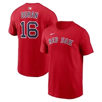 Men's Nike Jarren Duran Red Boston Sox Name & Number T-Shirt