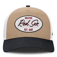 Men's Nike  Khaki/Navy Boston Red Sox Rise A-Frame Trucker Adjustable Hat