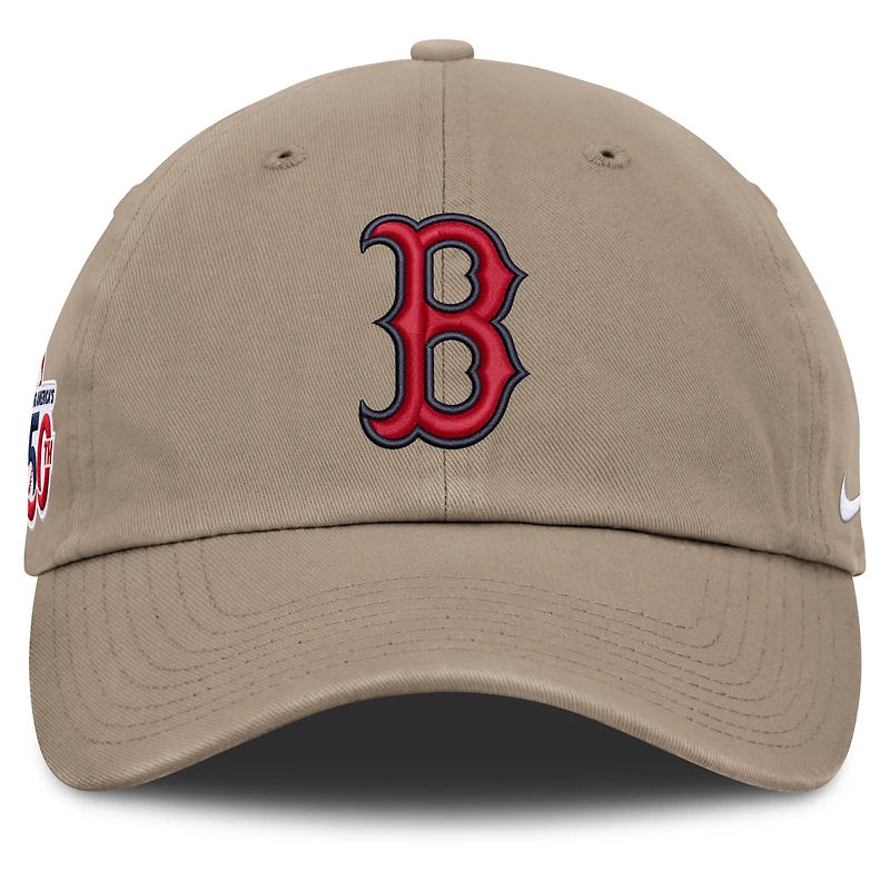 Casquette ajustable Nike kaki Boston Red Sox pour homme, célébrant le 250e anniversaire du club américain