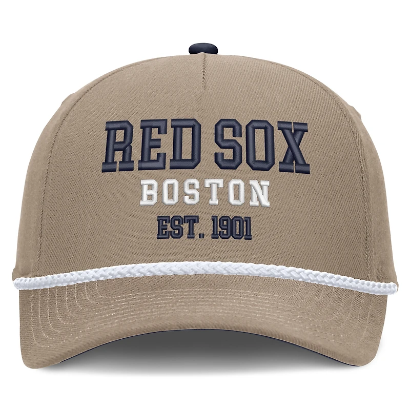 Casquette Nike kaki Boston Red Sox pour homme, modèle ajustable à taille haute, spéciale fête des pères