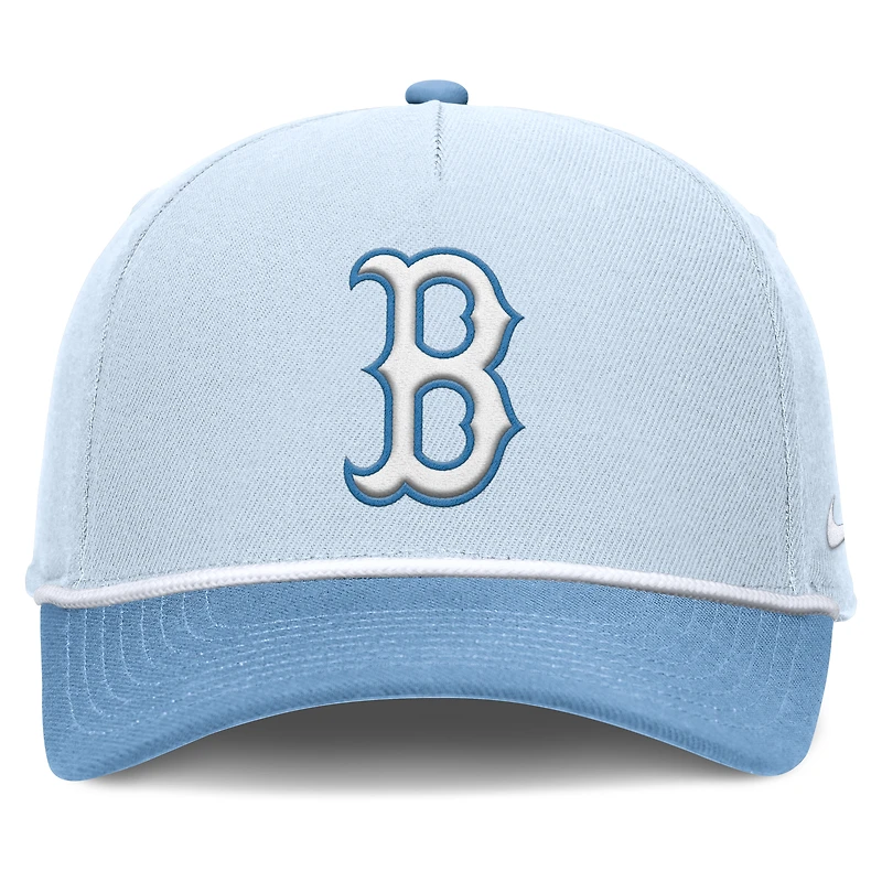 Casquette ajustable Nike Boston Red Sox Rise Dri-Fit bleu clair pour homme