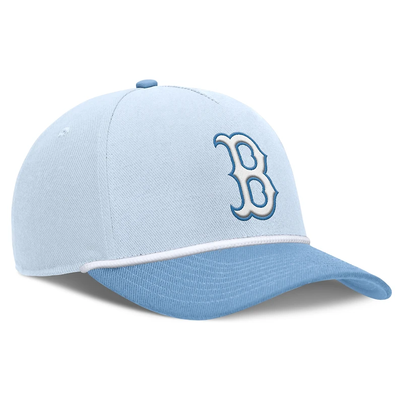 Casquette ajustable Nike Boston Red Sox Rise Dri-Fit bleu clair pour homme