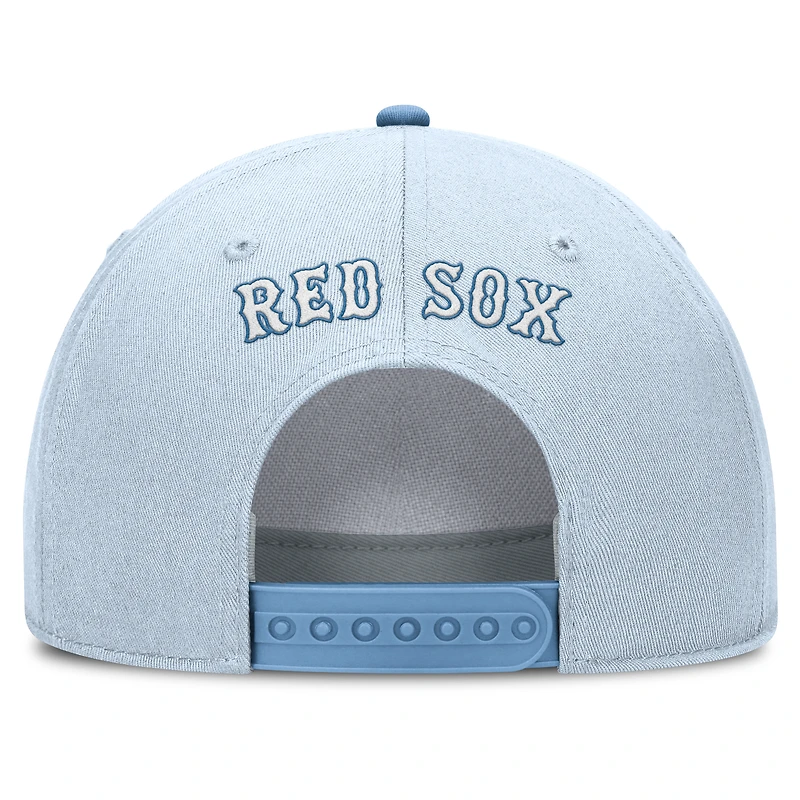 Casquette ajustable Nike Boston Red Sox Rise Dri-Fit bleu clair pour homme