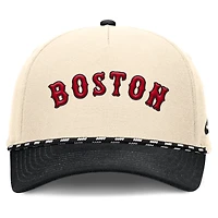 Men's Nike Natural/Black Boston Red Sox Cooperstown Collection Rise Adjustable Hat