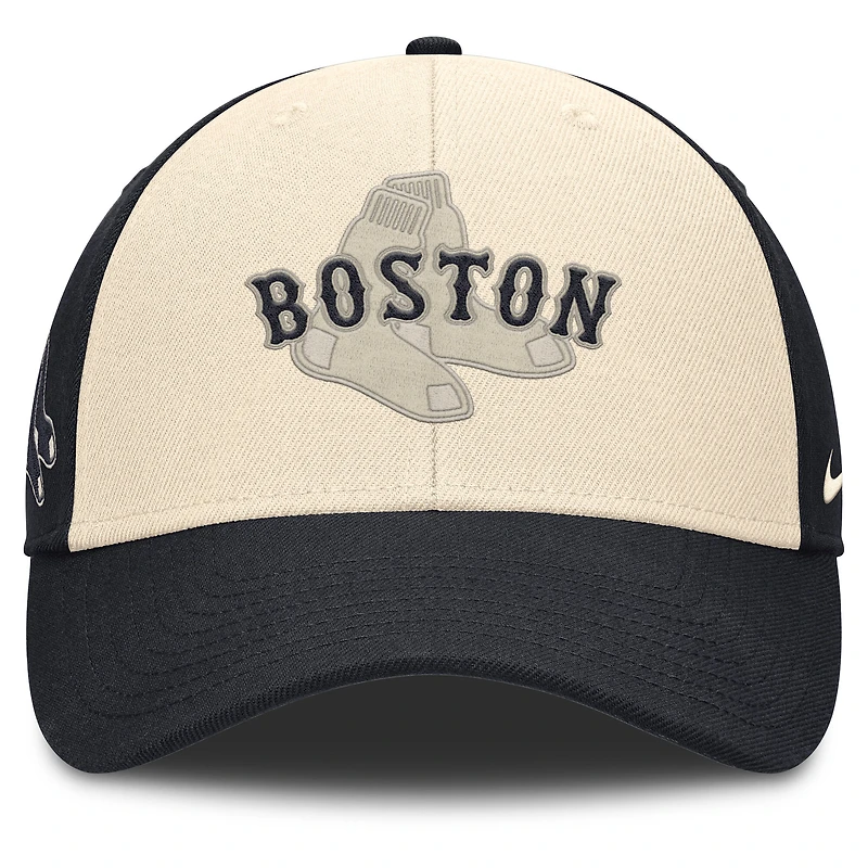Men's Nike Navy/Natural Boston Red Sox Statement Club Performance Adjustable Hat